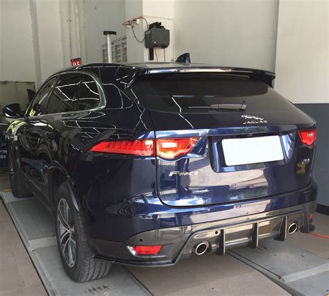 jaguar  pace carbon fiber rear diffuser paramount performance
