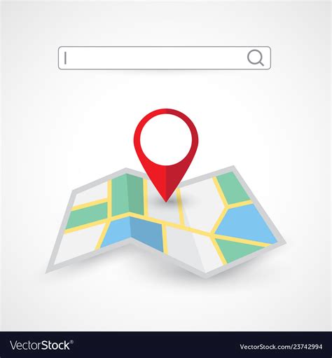 location search folded map navigation royalty  vector