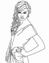 Swift Taylor Coloring Pages Lovely People Famous Print Colouring Beautiful Book Color Printable Celebrities Kitty Hello Getcolorings Size Girls Choose sketch template