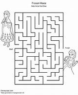 Frozen Disney Mazes Puzzles Printable Pages Colouring Maze Elsa Wonderland Alice Print Beast Beauty Search Disneyclips Mouse Anna Mickey Minnie sketch template