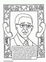 History Coloring Month Pages Kids Lewis Howard Latimer sketch template