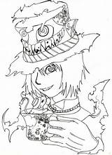 Hatter Mad Coloring Sketch sketch template