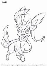 Sylveon Pokemon Coloring Draw Pages Drawing Eevee Step Evolution Drawingtutorials101 Colouring Sketch Learn Drawings Character Comments Evolutions Tutorial sketch template