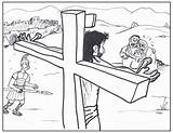 Jesus Cross Coloring Drawing Drawings Pages Pencil Color Mark Yourself Save Stations Carrying Getdrawings Paintingvalley Children sketch template