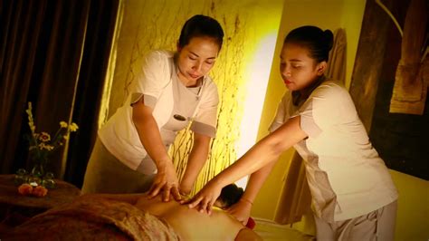 four hand massage technique ubud bali youtube