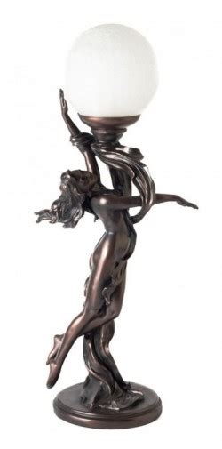 art deco lady lamp with crackle ball juliana 61 cm