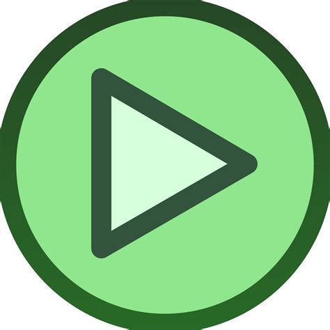green plain play button icon clip art  vector clip art images