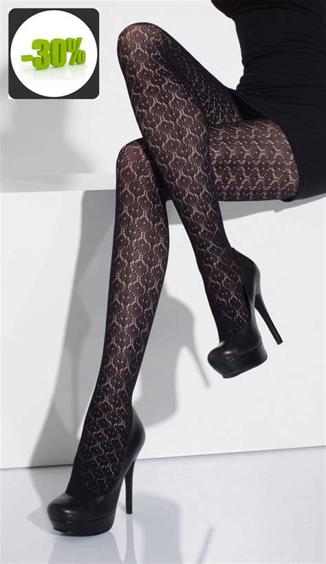 Patterned Lace Tights By Day Mod Tightso