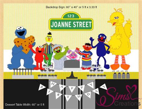 Personalized Sesame Street Birthday Printable By