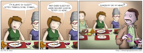 amazingsuperpowers webcomic at the speed of light thanksgiving