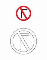 Sign Coloring Road Signs Traffic Printable Stop Colouring Pages Light Clipart Parking Clip Turn Cliparts Right Kids Go Prohibited Library sketch template