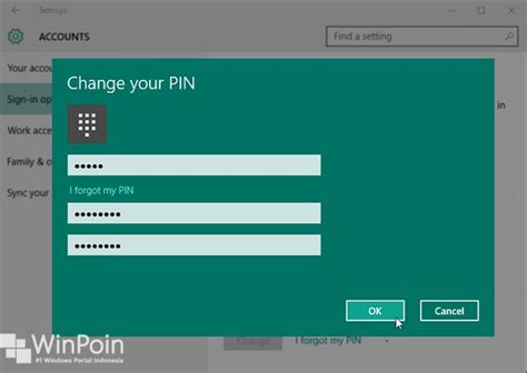 Cara Mengganti Pin Pada User Account Di Windows 10 Winpoin
