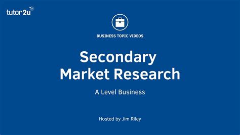 secondary market research youtube