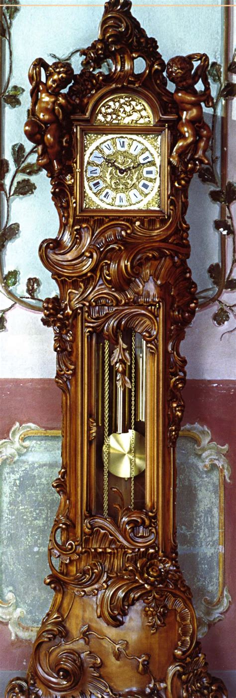 ornately carved le ore grandfather clock italian soo