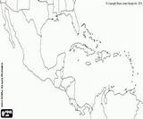 Mapa Mapas Midden América Centroamerica Karte Norte Kaarten Colorearjunior sketch template