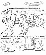 Sheep Parabole Bergerie Sheepfold Perdue Parable Carrying Erlijioko Irakaslea Coloringhome sketch template