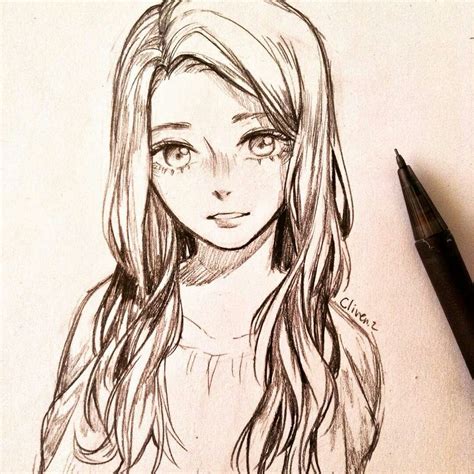 pin  federico art   gusta anime girl drawings anime sketch