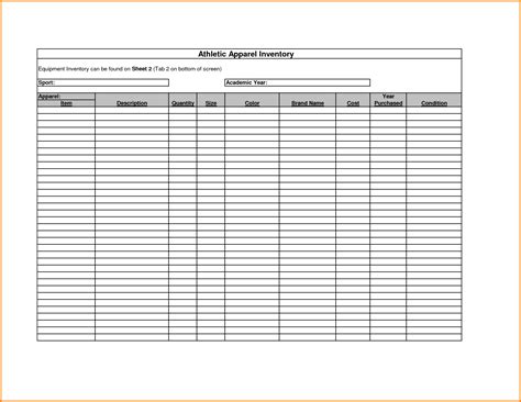 printable inventory sheets db excelcom