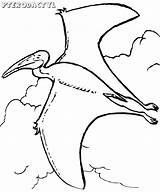 Pterodactyl Coloring Pages Printable Cartoon sketch template