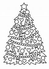 Tree Christmas Coloring Chrismas Templates Template sketch template