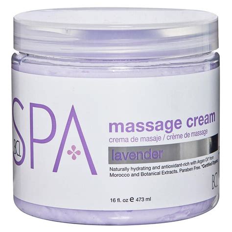 bcl spa lavender massage cream oz   massage lavender