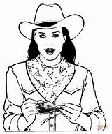Cowgirl Coloring Pages Color Printable Tablets Compatible Ipad Android Version Click sketch template