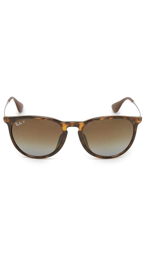 lyst ray ban full fit round sunglasses in brown for men