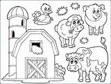 Farm Coloring Pages Preschool Printable Color Getcolorings Animals sketch template