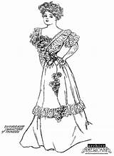 Edwardian Victorian Printcolorfun Ausmalbilder sketch template