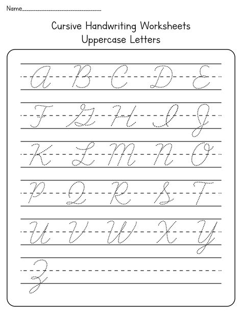 printable cursive writing template printable templates