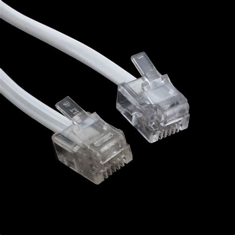 rj pc modular telephone modem extension  cord cable wire