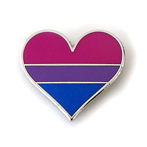 Bisexual Pride Pin Gay Lapel Pin Bisexual Flag Pin Heart Etsy Uk