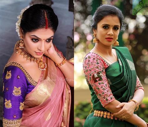 beautiful blouse ideas  silk sarees   stylish