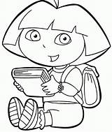 Pages Read Coloring Clipart Dora Kids Reading Book Child Children Books Holding Cliparts Rat Para Clip Colorir Drawing Clipground Library sketch template