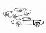 Coloring Pages Car Muscle Cartoon Cars Vehicle Adults sketch template
