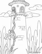 Coloring Pages Tale Rapunzel Fiary Fairy Tales Popular Grimm sketch template