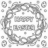 Easter Coloring Happy Pages Printable Illustration Print Book sketch template