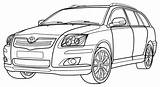 Coloring Camry sketch template