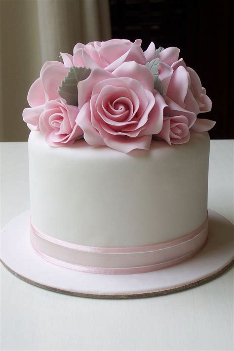 Leslea Matsis Cakes Wedding Wedding Cake Pink Roses Gorgeous