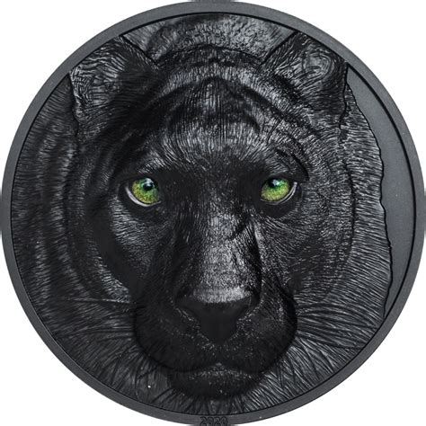 black panther hunters  night   oz pure silver obsidian black