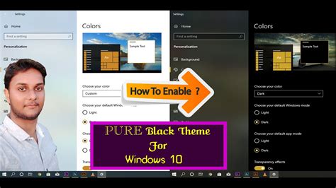pure black theme windows  dark mode   enable youtube
