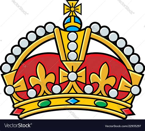 heraldic gold crown royalty free vector image vectorstock