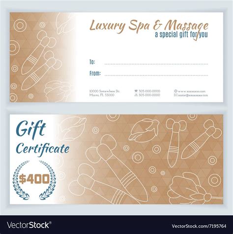 spa massage gift certificate template  massage gift certificate