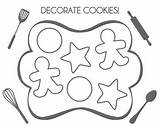 Baking Christmas Coloring Holiday sketch template