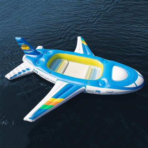 foot airplane shaped float fits  people    built  coolers