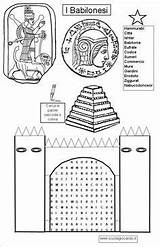 Babilonesi Ishtar Hammurabi Mesopotamia Giochiecolori Elementare Insegnare Classe Quarta Ziqqurat Attività Antica Lapbook Tempo Babilonese Egitto Sociali Scienze Insegnamento Cruciverba sketch template