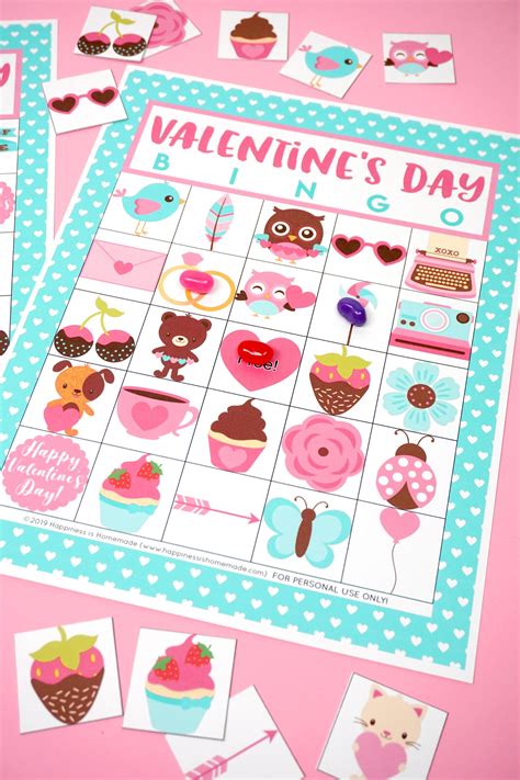 printable valentine bingo cards   ages play party plan