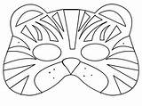 Mask Tigre Masks Fasching Face Masken Maske Maschere Masques Ausmalen Maska Tuttodisegni Carnevale Mascaras Carnaval Karneval Antifaz Ausdrucken Tiermasken Máscara sketch template