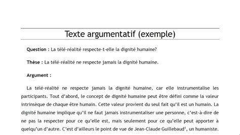 Introduction Texte Argumentatif Hot Sex Picture