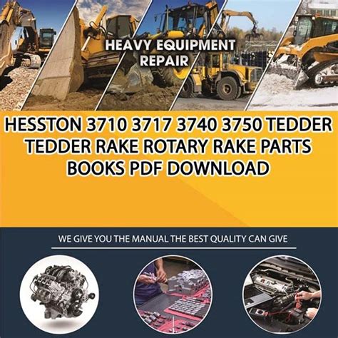 hesston     tedder tedder rake rotary rake parts books   service